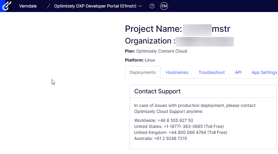 PAAS Portal Interface